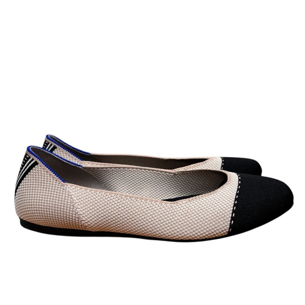 Rothy’s The Square 9.5 Cap Toe Flat Slip On Work Comfort